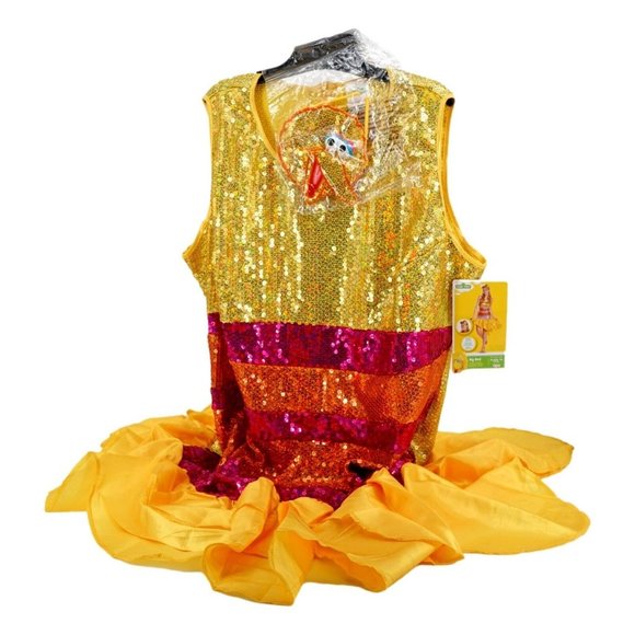 Sesame Street Womens Big Bird Costume Yellow Red Sequin Plus XL 18/20 New - Picture 1 of 6